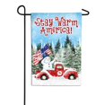 thumbnail image 2 of America Forever Flags Double Sided Garden Flag - Stay Warm America - 12.5" x 18", Patriotic Snowman Christmas Holiday Decor with Red Truck, Outdoor Winter Decorative Seasonal Yard Flag USA, 2 of 7