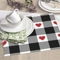 thumbnail image 6 of Dish Drying Mat, Heart Black Buffalo Plaid Gingham Highly Absorbent Drying Matt Kitchen Counter, Dish Mat Drying Pad Dishes Drainer Mats for Kitchen Counter or Sink, 16 x 18 inch, 6 of 6