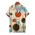 thumbnail image 5 of EQWLJWE Workout Shirts for Men Trendy Easter Day Button Down Shirt Geometric Non-positioning Print Short Sleeve Tropical Holiday Top Streetwear, 5 of 5