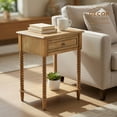 thumbnail image 5 of Decor Therapy Preston Traditional Single Drawer Side Table, Classic Bedside End Table with Lower Shelf, Seadrift, 5 of 11