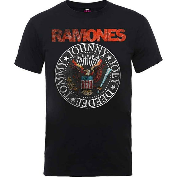 Ramones Unisex T-Shirt Vintage Eagle Seal (Medium)