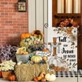 thumbnail image 3 of Fall Cross Garden Flags for Outside Decorations, Religious Cross Fall for Jesus with Pumpkins Maple Leaves Small Yard Flag, Harvest Autumn Thanksgiving Seasonal Farmhouse Holiday Outdoor Decor 12.5x18, 3 of 6