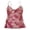 Red, variant on Wang6 Women Spaghetti Strap Cropped Camisole Trendy Sleeveless Floral Printed Cami Tank Tops Deep V Neck Summer Sling Undershirts Tees Red XL