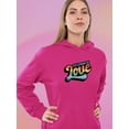 thumbnail image 2 of Celebrate Love Colorful Banner Hoodie Women -Smartprints Designs, Female Small, 2 of 4