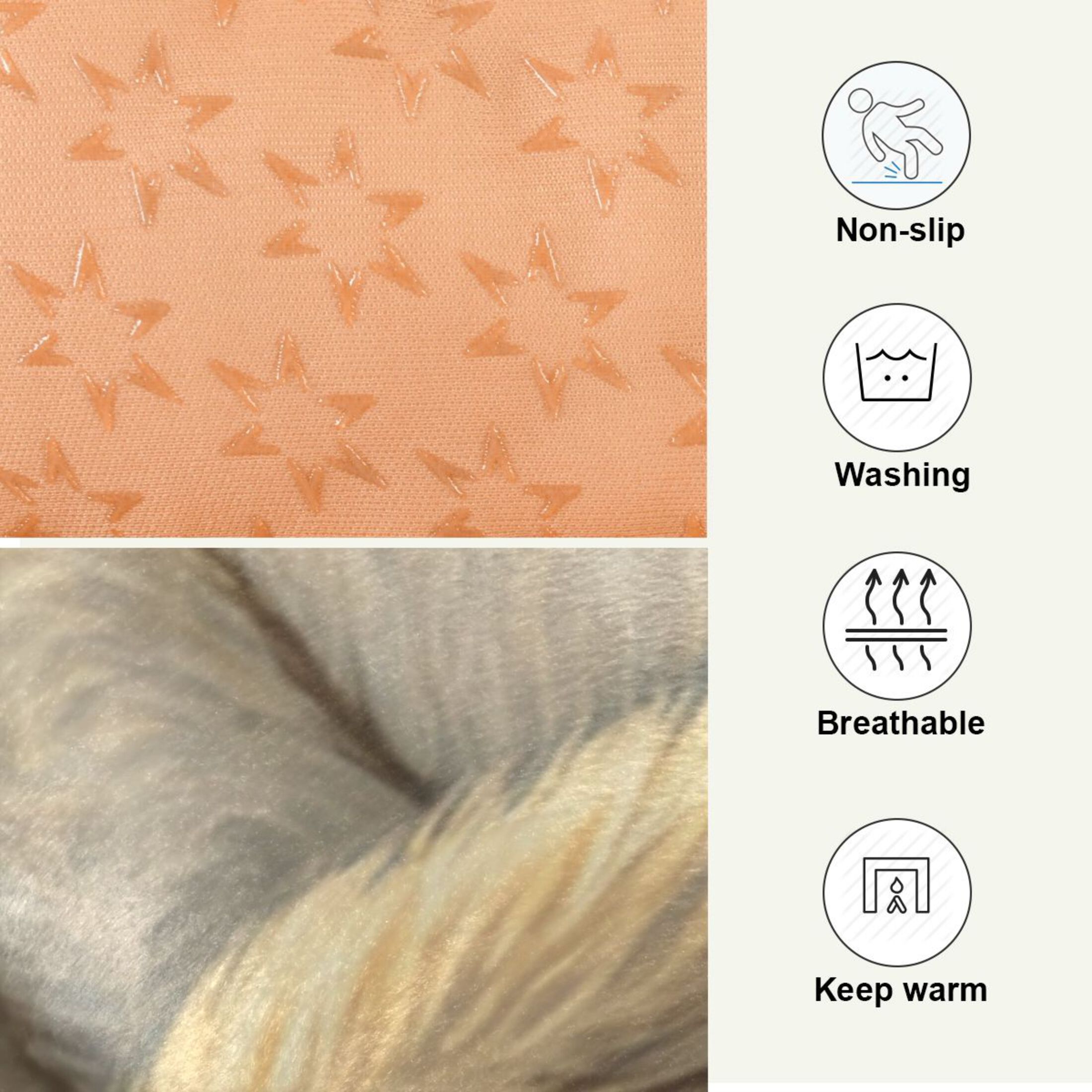 Qxltty Cozy Two Wolves Ped Pad Wear-resistant and Hard to Bite Through Sleeping Pad for Small Medium Large Dogs Winter Pet Bed 36×24in