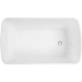thumbnail image 6 of Resenkos Freestanding Soaking Bathtub, Bathtub, 49'' Acrylic Freestanding Soaking Bathtub, Square-shape Japanese Soaking Hot Tub, Glossy White, 6 of 15