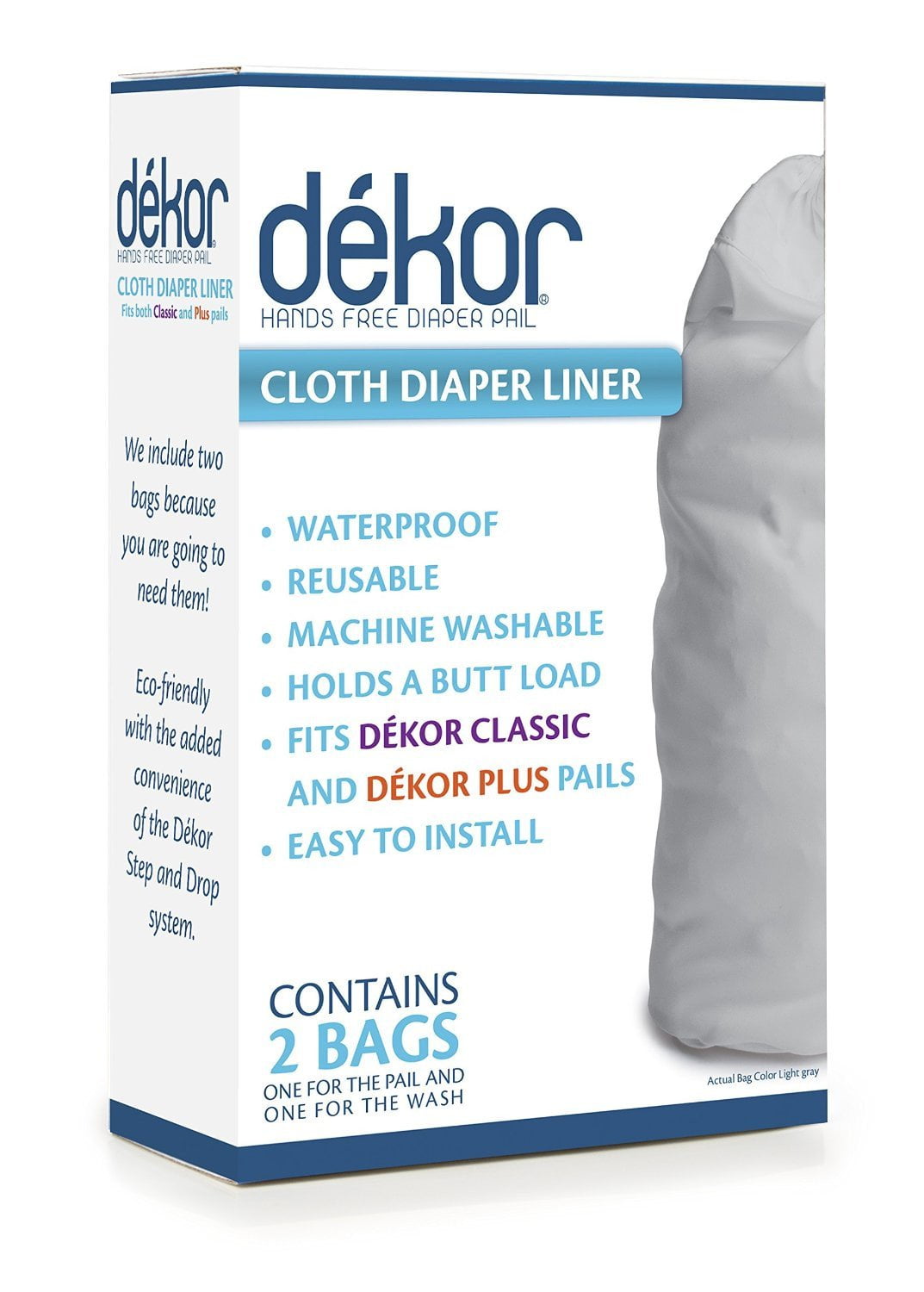 Dekor Plus HandsFree Diaper Pail Cloth Liner, 2 Count Dekor Plus HandsFree Diaper Pail Cloth Liner, 2 Count
