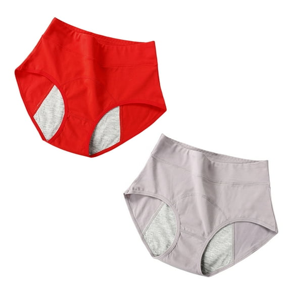 Ahuyic Girls Panties Girls Boys Underwear High-Waist Triangular Briefs Leak-Proof Breathable for Big Girls L Purple