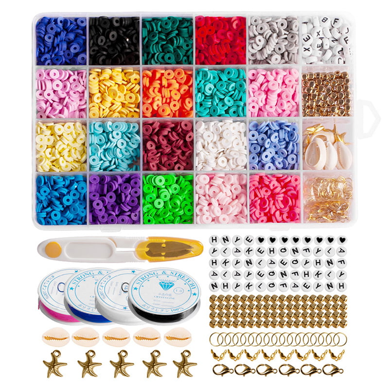 Children's Jewellery Making Kit Beads Elastic Thread Bracelet Necklace Craft 