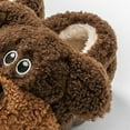 thumbnail image 6 of newwalpole Toddler Girls Boys Slippers Animal-themed Slippers For Kids Soft Plush Warm Non Slip Baby Kids House Shoes Indoor Bedroom Brown for Size 11.5, 6 of 7