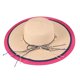 thumbnail image 1 of Chic Headwee Color Brim Papel Braid Hat W / Bow - Fucsia Chic Headwear Sombrero para el sol, 1 of 1