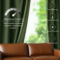 thumbnail image 3 of Lapalife Velvet Curtains 2 Panels Set, 84 Inch Thermal Insulated Room Darkening Silky Velvet Curtains Back Tab Window Drapes for Bedroom, Olive Green, 3 of 8