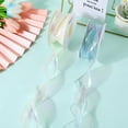 thumbnail image 3 of 2 Rolls 19.68 Yards Sparkle Organza Lace Ribbon Sheer Glitter Ruffled Fabric Iridescent Tulle Border Decorative Ribbons Bulk for Sewing Making Gift Wrapping Wreath Bouquets Diy Crafts Supply DIY, 3 of 5