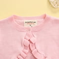 thumbnail image 5 of Sunisery Toddlers Infant Baby Girls Knitted Cardigan Lace Long Sleeve Outwear Casual Solid Color Tops Pink 1-2 Years, 5 of 9