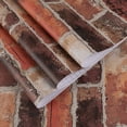 thumbnail image 5 of UMIGGEE Red Brick Wallpaper Peel and Stick Wallpaper Brick Wallpaper 17.5-in x 118-in Self-Adhesive Removable Decorative Contact Paper for House Decoration PVC DIY, 5 of 10