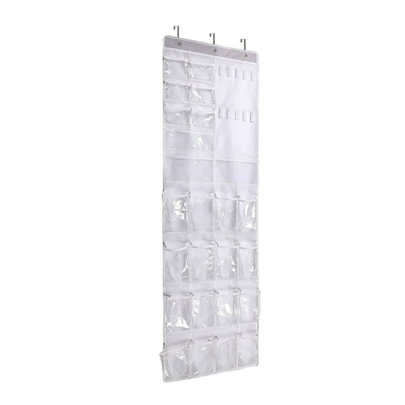 Over The Door Shoe Rack for Door with 16 Large Mesh Pockets Fitted Hanging Shoe Organizer Sturdy Closet Door Shoe Storage Holder