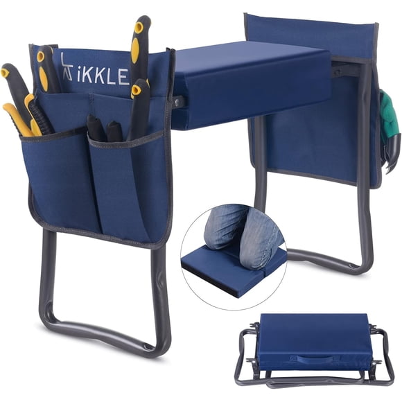 Garden Kneeler Seat and Bench Heavy Duty (Hold 330lbs), Upgraded Thicker & Wider Soft Detachable Kneeling Pad, Gardening Kneeler