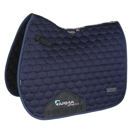 Shires ARMA Air Motion Luxe Saddlecloth - Breathable Moisture-Wicking English Saddle Pad Navy / 17-18