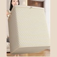 thumbnail image 6 of Extra Large Fabric Storage Bin with Lid, Zipper Closure and Carry Handles, 110L (29 Gallon), Beige Wave Pattern, for Closet Organization and Moving, 6 of 7