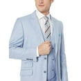 thumbnail image 2 of Adam Baker by Needle & Stitch 12965 Mens 3-Piece Peak Lapel Modern Fit Suit- Light Blue - 48R, 2 of 7