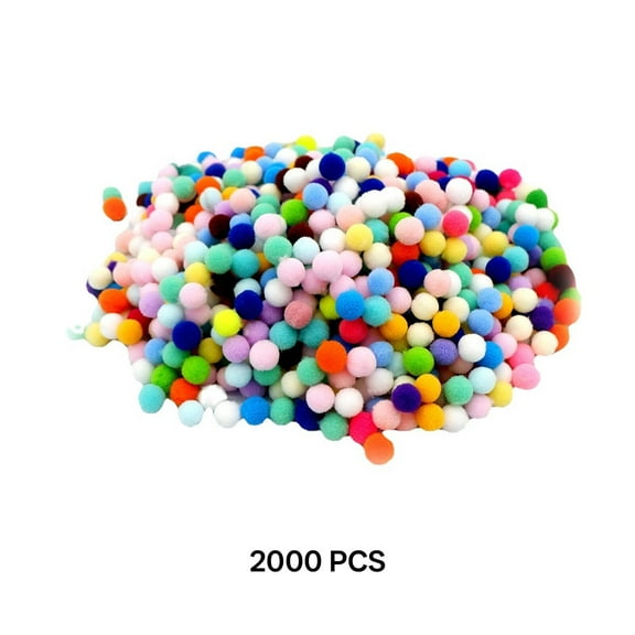 BESTSKY Pom Poms for Crafts,Vibrant Pom-Poms for Crafts Pom Poms,Soft Acrylic Balls for Accessories Pompoms for Crafts,Multicolor