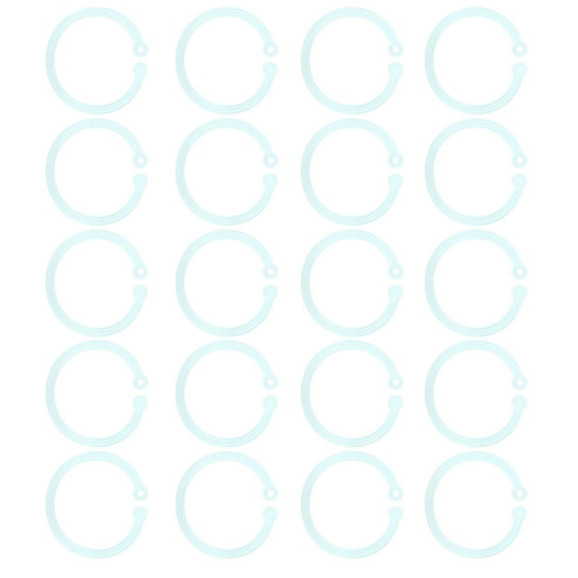 Plastic Rings, 20 Pieces Practical Useful Book Rings Textured Elegant Flexible Durable For Document For Cards For Notebook Pink,Yellow,Green,Blue