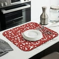 thumbnail image 3 of Red Christmas Silhouette Pattern Dish Drying Mat for Kitchen 1 Pack, Ultra Absorbent Microfiber Dishes Drainer Mats,16x18in(41x46cm), 3 of 6