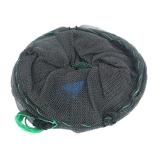 Toystoory Red de pesca plegable portátil de alambre de acero para atrapar peces, jaula de red, cesta para exteriores, aparejos plegables, lago y Pescar