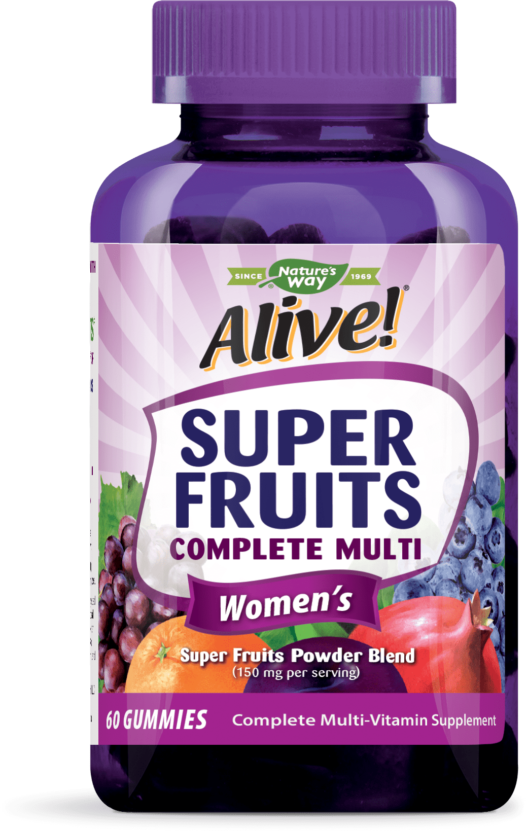 Alive! Super Fruits Women's Multi Vitamin Gummies with B ...