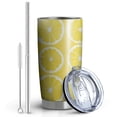thumbnail image 2 of 20 Oz Lemon Coffee Tumbler Double Wall Insulated Stainless Steel Water Bottle | Metal Reusable Thermoses Flask with Cup Cap | Leak & Sweat Proof with Anti-Dust Lid, 2 of 7
