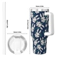 thumbnail image 4 of Daiia Cute Rabbit Printed 40 oz Tumbler with Handle,Ice Bully Insulated Tumbler 2 in 1 Lid Insulated Water Bottle Stainless Steel Travel Coffee Mug, 4 of 8