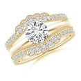 thumbnail image 4 of ANGARA Natural 0.07 Ct. Diamond Fashion Ring in 14K Yellow Gold for Women (Ring Size: 3), 4 of 11