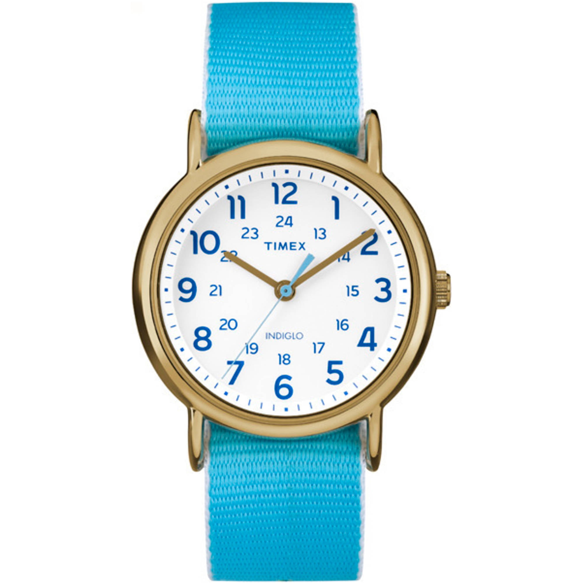 Women's Weekender Watch, White Swirl Nylon Slip-Thru Strap