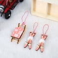 thumbnail image 4 of 1 Set Hanging Ornament Nice-looking Practical Wood Decorative Sled Shape Xmas Tree Pendant for Party, 4 of 8