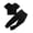 Black, variant on Arshiner Girls 2 Pieces Cute Outfits Tracksuits Jogger Suits Sweatsuits Lounge Set