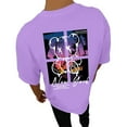 thumbnail image 3 of Retro Streetwear Hop T Shirts for Men Crewneck Short Sleeve Y2K Graphic Tee Relaxed Fit Summer Tops Purple M, 3 of 8