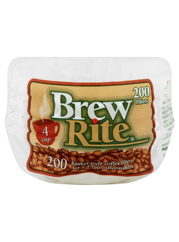 Brew Rite Basket Coffee Filter , 200 pack