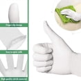 thumbnail image 2 of Guantes industriales sin polvo, guantes de limpieza para uso familiar (XL, blanco), látex de caucho de calidad alimentaria de alta elasticidad, 100 Uds., 2 of 5