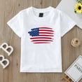 thumbnail image 6 of LNMQLPDBS Kids Summer Shirts 4th of July Red White Blue USA Flag Printed Tees Short Sleeve Crewneck Casual Tops for Independence Day Unisex Baby Clothes White 2 Years, 6 of 6