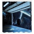thumbnail image 3 of Ambesonne Outer Space Shower Curtain, Moon Planet Scene, 69"Wx84"L, Navy Blue, 3 of 3