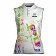 thumbnail image 2 of Custom Rainbow Color Golf Lover Women Sleeveless Polo XS-4XL, 2 of 5