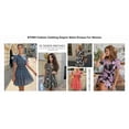 thumbnail image 6 of BTFBM Summer Dresses for Women Lightweight Casual Short Sleeve Floral Mini Dress A Line Beach Vacation Sundress, 6 of 10