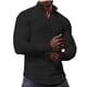 thumbnail image 2 of Blusa y camisa de manga larga con cuello alto para hombre, moda de color liso, media cremallera, blusa de manga larga con cuello alto, blusa de poliéster para hombre, 2 of 9
