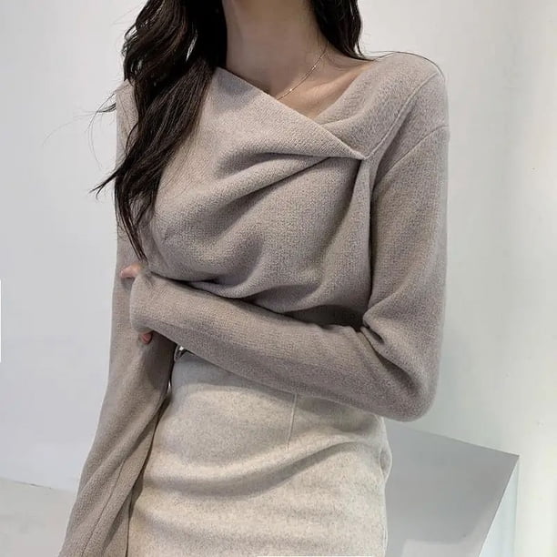 Autumn Winter Top Female Slim Polyester Korean Reviews Clothes Many Cheap Sale Harajuku Fashion Goth Women's Long Sleeve T-shirt
