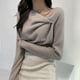 thumbnail image 1 of Autumn Winter Top Female Slim Polyester Korean Reviews Clothes Many Cheap Sale Harajuku Fashion Goth Women's Long Sleeve T-shirt, 1 of 5