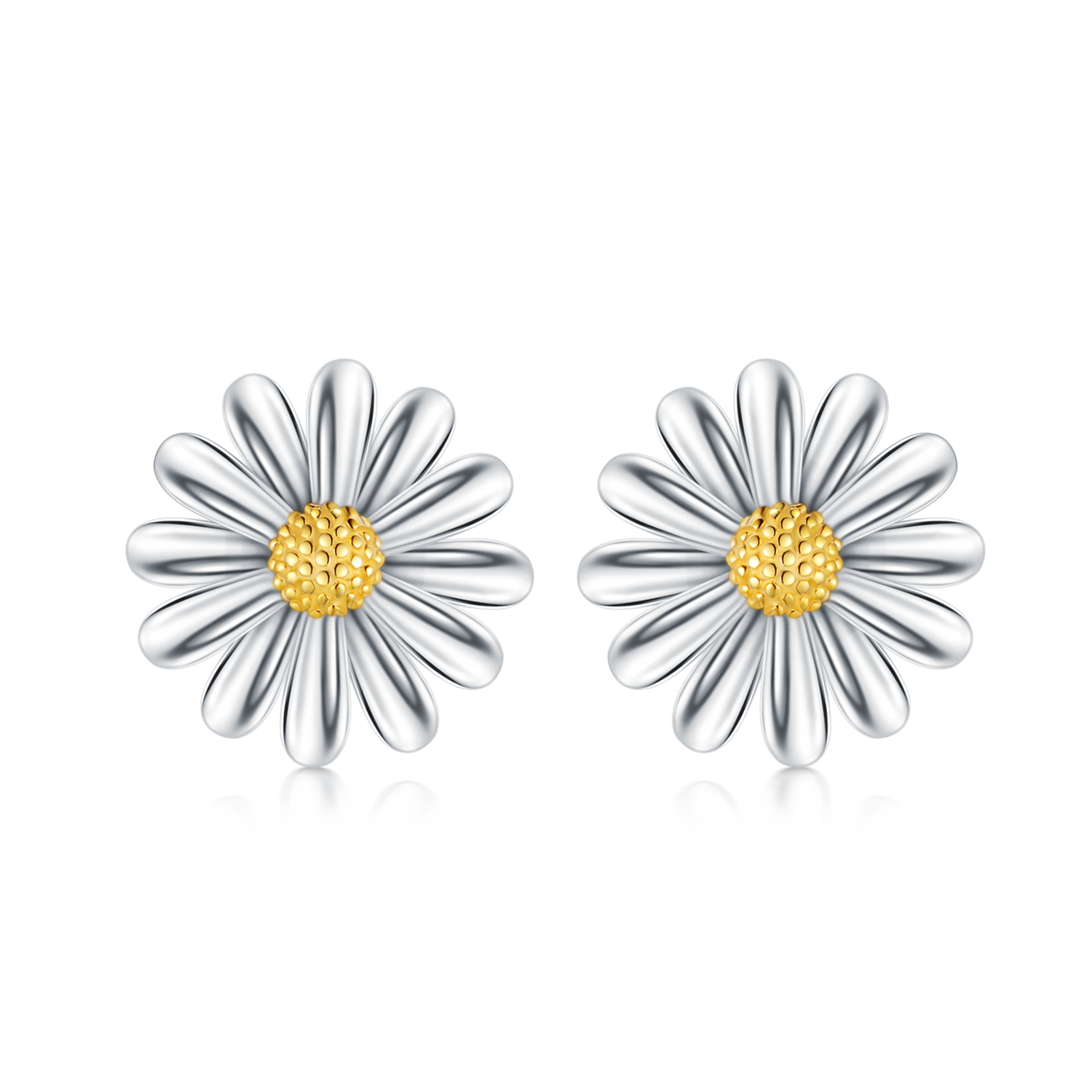 WINNICACA Daisy Sunflower Earring 925 Sterling Silver Daisy Stud