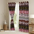 thumbnail image 4 of Feelyou Hippie Triangle Aztec Black Out Curtains, Boho Rustic Farmhouse Curtains Pack of 2 (42x63 Each), Mandala Western Fashion Bedroom Curtains, Curtains and Drapes Decor, 4 of 7