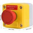 thumbnail image 2 of SP-A001 IP65 waterproof emergency switch button ABS red emergency stop push button switch station, 2 of 5