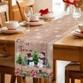 thumbnail image 5 of Christmas Table Runner 36 Inches Long Farmhouse Dress Scarves, Snowman Snowflake Xmas Tree Winter Wooden Dining Tablerunner for Coffee Table/Kitchen Island/Party Décor, Small 13" x 36", 5 of 8