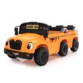 thumbnail image 3 of Aimee Lii 12V School Bus for Kids with 2 Seats, Battery Powered Kids Car Toy with Remote Control, LED Lights and Power Display, Gift for Children Boys Girls, Orange, 3 of 15